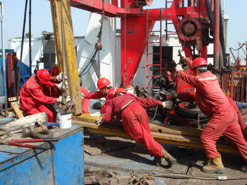 渤海鉆探鉆井四公司施工現場